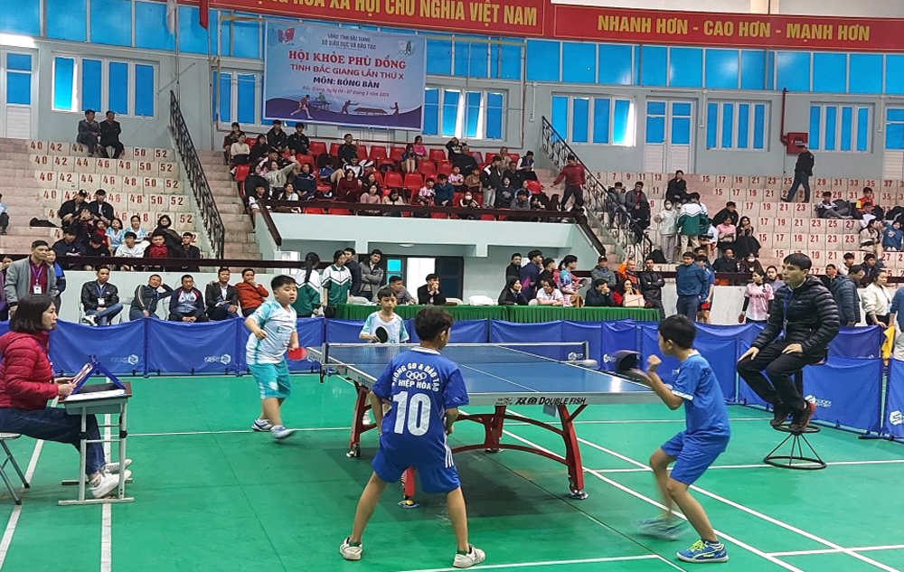 Sôi nổi các môn thi đấu đợt 4 Hội khỏe Phù Đổng tỉnh Bắc Giang lần thứ X