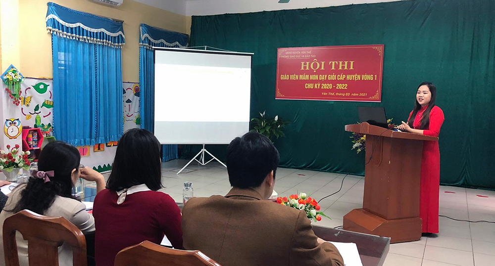 Nét mới trong hội thi giáo viên mầm non dạy giỏi huyện Yên Thế