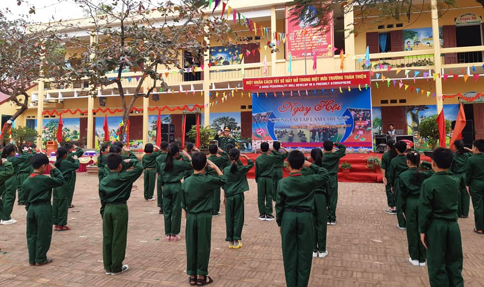 Ngày Hội “Chúng em tập làm chiến sĩ” tại trường TH&THCS Đồng Tân, Hiệp Hòa