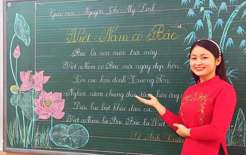 Rộn ràng hội thi “Nét chữ người giáo viên” tại trường tiểu học thị trấn Tân An huyện Yên Dũng