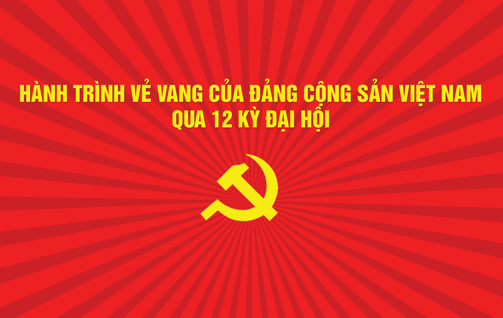 Hành trình vẻ vang của Đảng Cộng sản Việt Nam qua 12 kỳ Đại hội