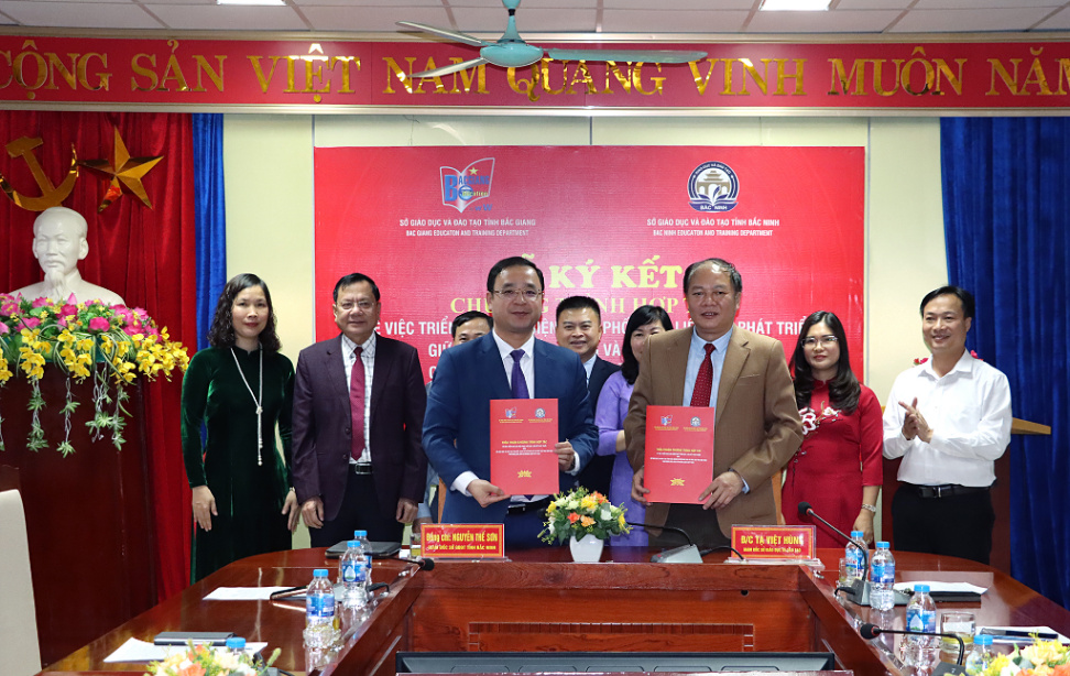Giáo dục Bắc Giang và Bắc Ninh hợp tác cùng hướng tới phát triển bền vững