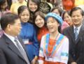 Chủ tịch nước Nguyễn Minh Triết thăm và làm việc tại trường THPT Dân tộc nội trú Bắc Giang